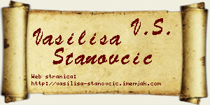 Vasilisa Stanovčić vizit kartica